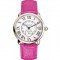 Cartier Ronde Louis Cartier White Dial Stainless Steel Case Fuchsia Leather Strap
