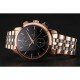 Swiss Vacheron Constantin Patrimony Traditionnelle Chronograph Black Dial Rose Gold Case Two Tone Bracelet 1453758