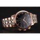 Swiss Vacheron Constantin Patrimony Traditionnelle Chronograph Black Dial Rose Gold Case Two Tone Bracelet 1453758