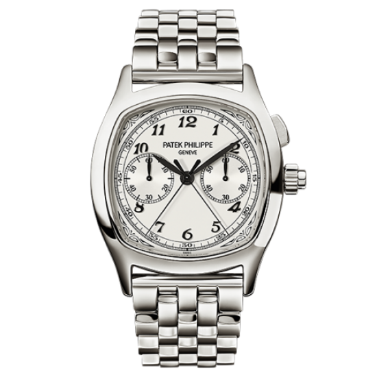 AAA Replica Patek Philippe Split-Seconds Chronograph Stainless Steel Silver Bracelet Watch 5950/1A-001
