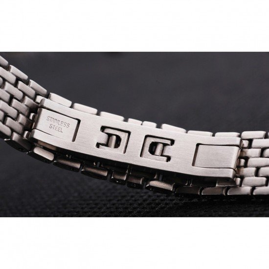 Vacheron Constantin Patrimony Traditionnelle Diamond Black Dial Stainless Steel Bracelet