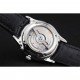 Swiss Jaeger LeCoultre Master Ultra Thin Reserve De Marche White Dial Stainless Steel Case Black Leather Strap