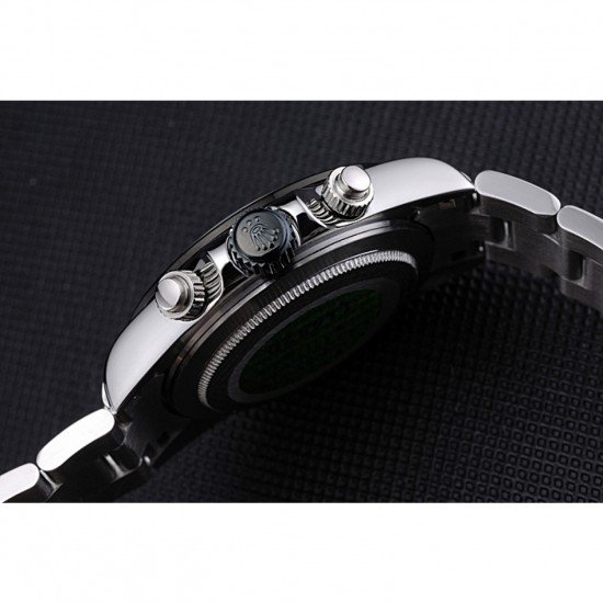Rolex Daytona Stainless Steel Black Enameled White Dial