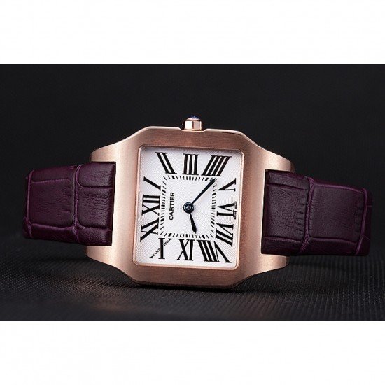 Cartier Santos 100 Polished Rose Gold Bezel 621921