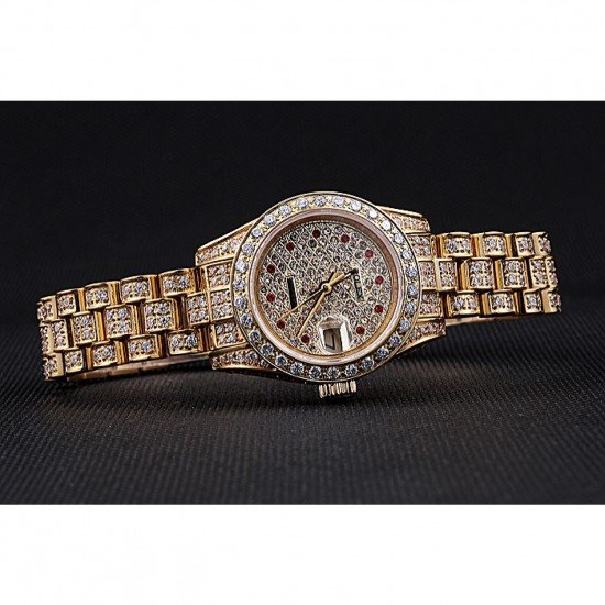 Swiss Rolex DateJust Diamond Dial Gold 622024