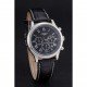 Longines Master Collection Black Leather Strap Black Dial 80224