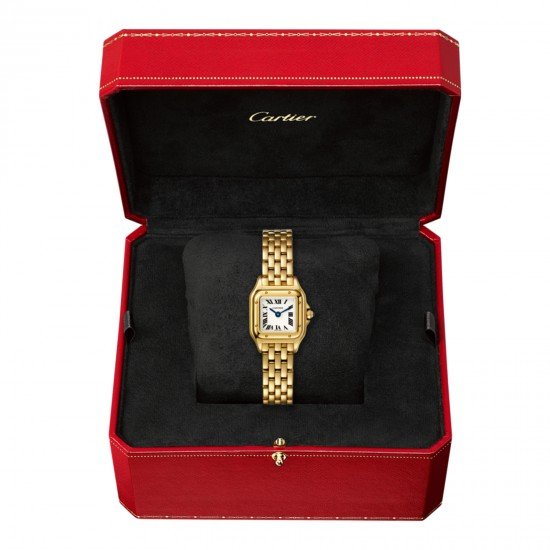 Swiss Panthère de Cartier watch, Mini, yellow gold