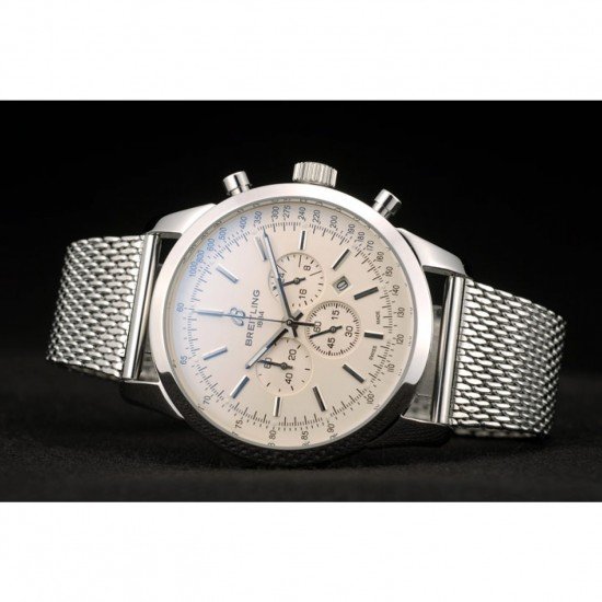 Breitling Transocean Stainless Steel Case Light Yellow Dial