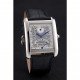 Cartier Tank White Dial Stainless Steel Case Black Leather Strap 622761