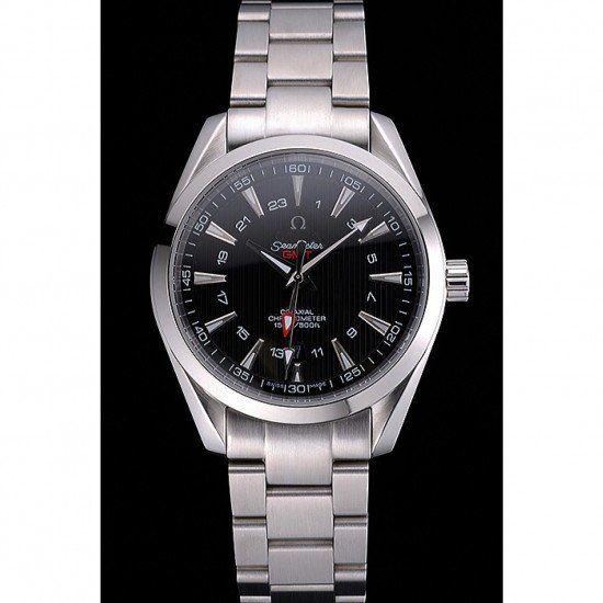 Omega Seamaster Planet Ocean GMT Black Dial Stainless Steel Band 622398