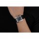 Cartier Tank MC Black Dial Stainless Steel Case Black Leather Bracelet 622690