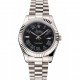 Swiss Rolex Datejust Black Dial Roman Numerals Stainless Steel Case And Bracelet