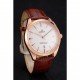 Omega Tresor Master Co-Axial White Dial Rose Gold Case Brown Leather Strap