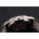 Swiss Audemars Piguet Royal Oak Black Dial Steel Case With Diamonds Black Leather Strap