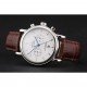 Omega Seamaster Vintage Chronograph White Dial Stainless Steel Case Brown Leather Strap