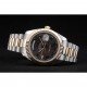 Rolex Swiss DayDate Gold Stainless Steel Ribbed Bezel Grey Dial 41909