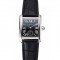 Cartier Tank MC Stainless Steel Case Black Dial Black Leather Strap 622174