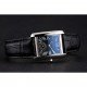 Cartier Tank MC Stainless Steel Case Black Dial Black Leather Strap 622174