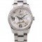 Rolex Datejust Stainless Steel Silver Flowers Dial Diamond Plated rl305