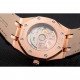 Swiss Audemars Piguet Royal Oak White Dial Gold Case With Diamonds Brown Leather Strap