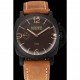 Swiss Panerai Luminor 1950 Brown Dial Black PVD Case Brown Suede Leather Strap 1453848