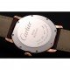 Cartier Ronde Solo Brown Dial Diamond Hour Marks And Bezel Rose Gold Case Brown Leather Strap