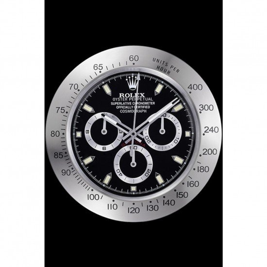 Rolex Daytona Cosmograph Wall Clock Silver-Black 621909