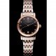 Vacheron Constantin Fine Black Dial With Diamonds Rose Gold Case Two Tone Bracelet