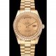 Swiss Rolex Day-Date Champagne Dial Diamond Bezel Gold Bracelet 1454099