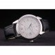 Swiss Vacheron Constantin Traditionnelle White Dial Stainless Steel Case Black Leather Bracelet