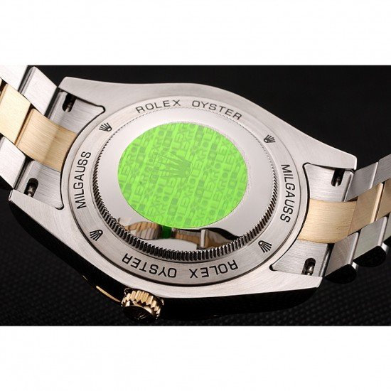 Swiss Rolex Day-Date White Dial Gold Diamond Case Two Tone Stainless Steel Bracelet 1453971