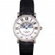 Cartier Moonphase Silver Watch with Black Leather Band ct255 621374