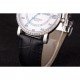 Cartier Moonphase Silver Watch with Black Leather Band ct255 621374