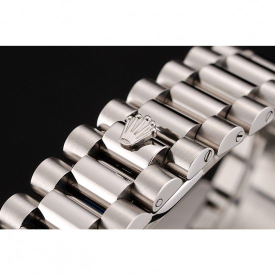 Swiss Rolex Day-Date Ice Blue Dial Diamond Case Diamond Numerals Stainless Steel Bracelet 1453963
