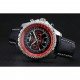 Breilting Bentley Supersports Black And Red Dial Black Leather Bracelet 622430