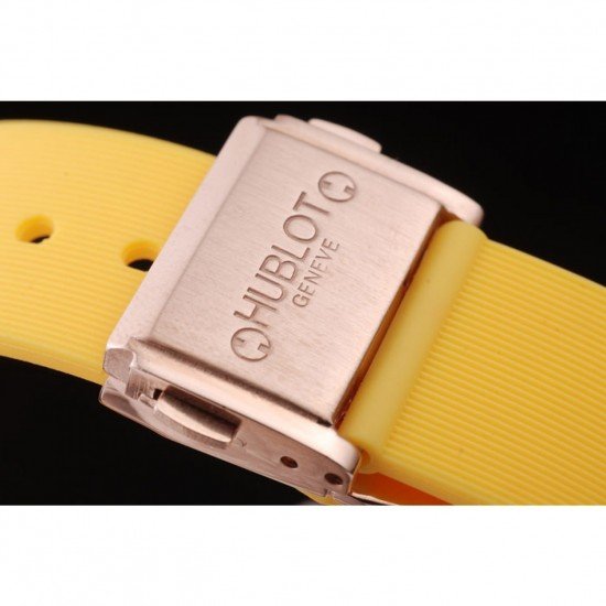 Hublot Big Bang Yellow Strap White Dial Watch 98068