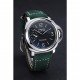 Panerai Luminor Marina Polished Stainless Steel Bezel Green Leather Bracelet 622310