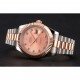 Swiss Rolex Datejust Rose Gold Dial And Bezel Stainless Steel Case Two Tone Bracelet
