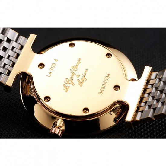 Swiss Longines Grande Classique White Dial Gold Case Two Tone Bracelet