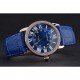 Swiss Cartier Ronde Solo Gold Diamond Case Blue Dial Roman Numerals 622208