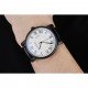 Cartier Rotonde White Dial Black Case Black Leather Bracelet 1454220