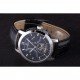 Vacheron Constantin Tourbillon Black Dial Stainless Steel Case Black Leather Bracelet