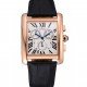 Cartier Tank MC White Dial Gold Case Black Leather Bracelet 622693