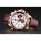Tag Heuer Carrera Rose Gold Case White Dial Brown Leather Strap 98244