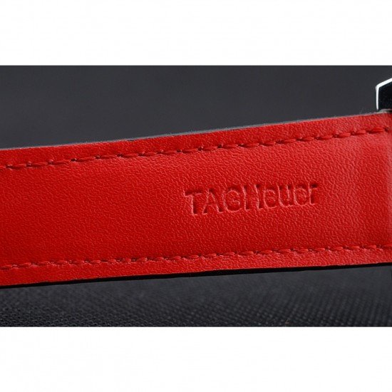 Tag Heuer Monaco Black-Green Perforated Leather Strap Black Dial 80308