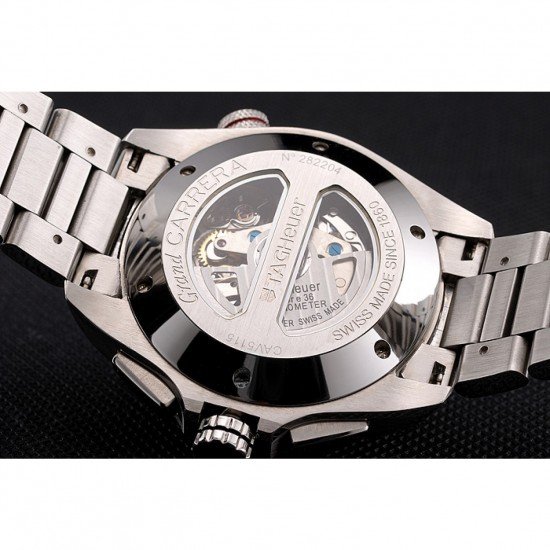 Tag Heuer Swiss Carrera Tachymeter Bezel Stainless Steel White Dial