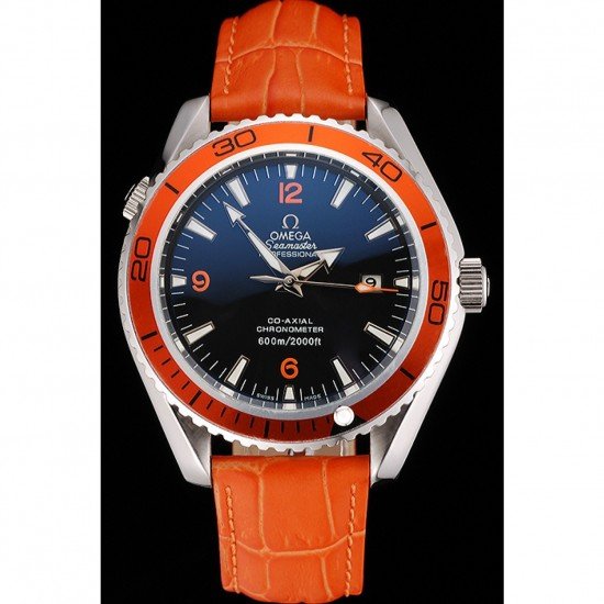 Omega Seamaster Planet Ocean Co-axial Orange Case Black Dial 98100