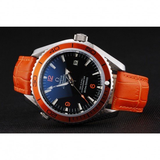 Omega Seamaster Planet Ocean Co-axial Orange Case Black Dial 98100