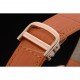 Cartier Tank Anglaise 30mm White Dial Diamonds Gold Case Orange Leather Bracelet