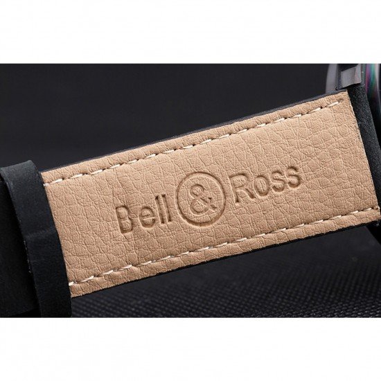 Bell and Ross BR126 Flyback Black Dial Black Case Black Suede Leather Strap